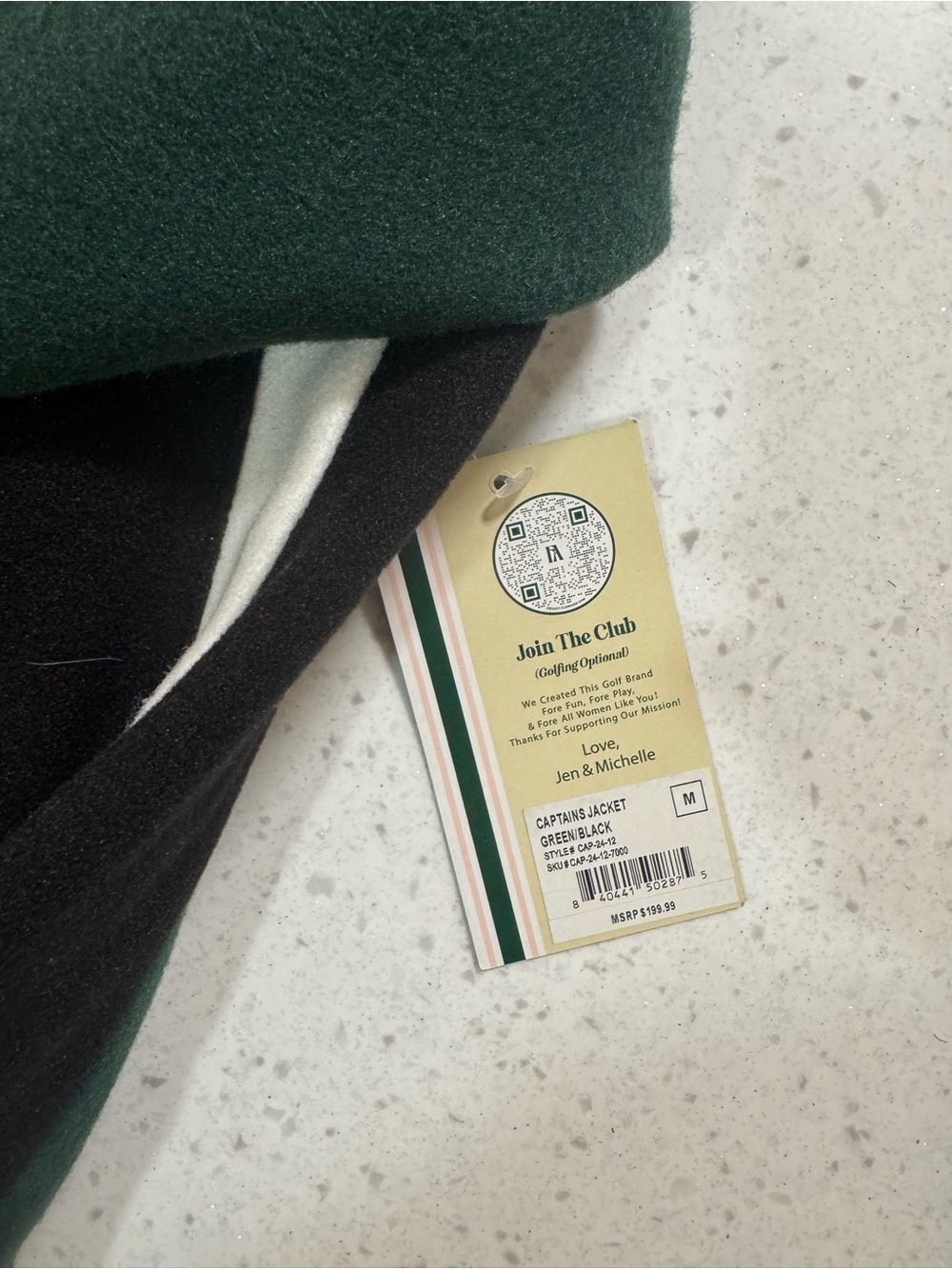 Fore All Women's Green & Black Varsity Jacket - Picture 3 of 10